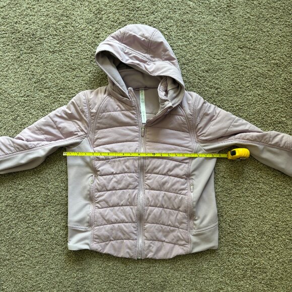Lululemon Push Your Pace Removable Hooded Puffer Jacket Size 12 Pink - Picture 3 of 6